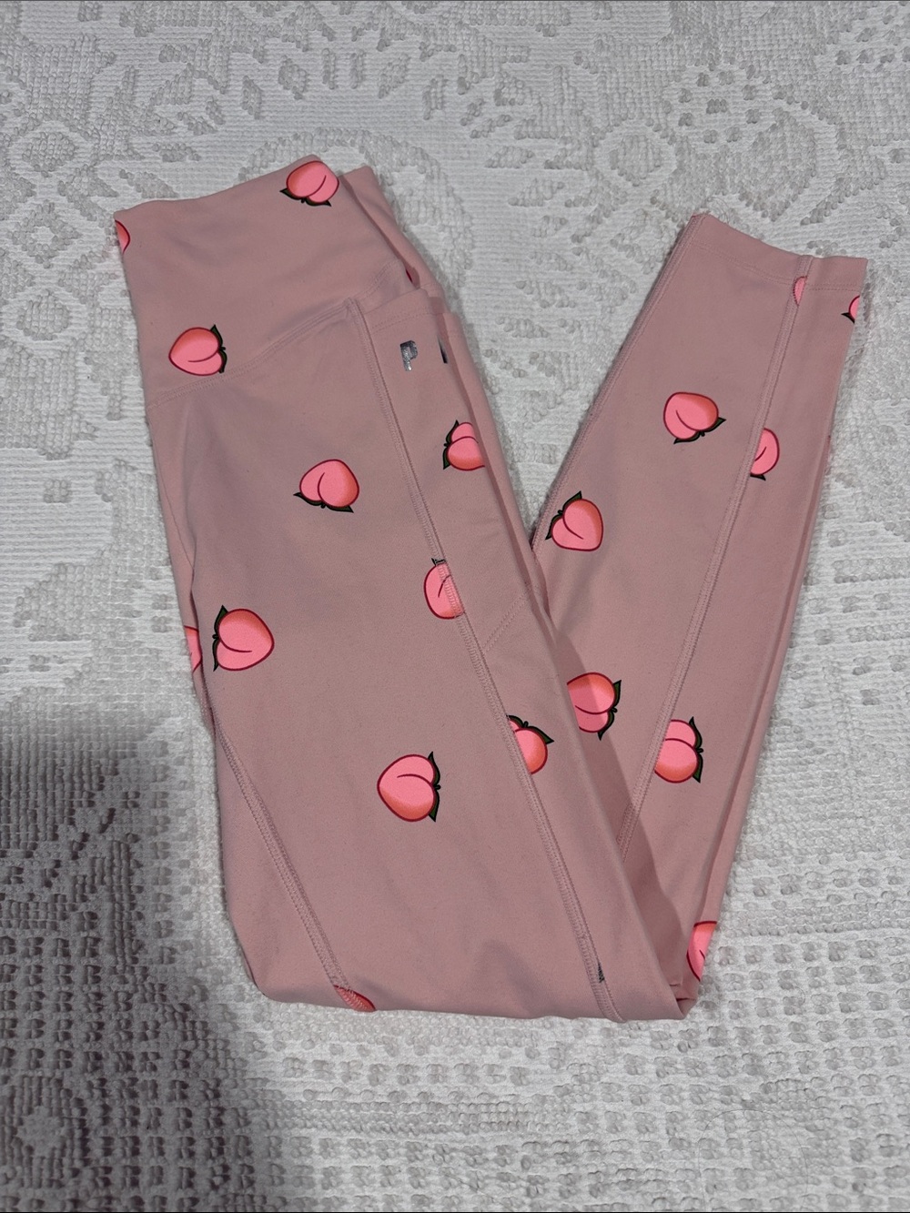PINK Victoria's Secret Pink Peach-Print Leggings